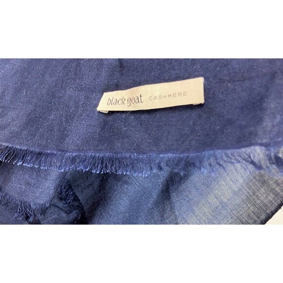 $400 Black Goat Cashmere Oblong large Scarf Shawl Watercolor Abstract Landscape - Picture 2 of 2